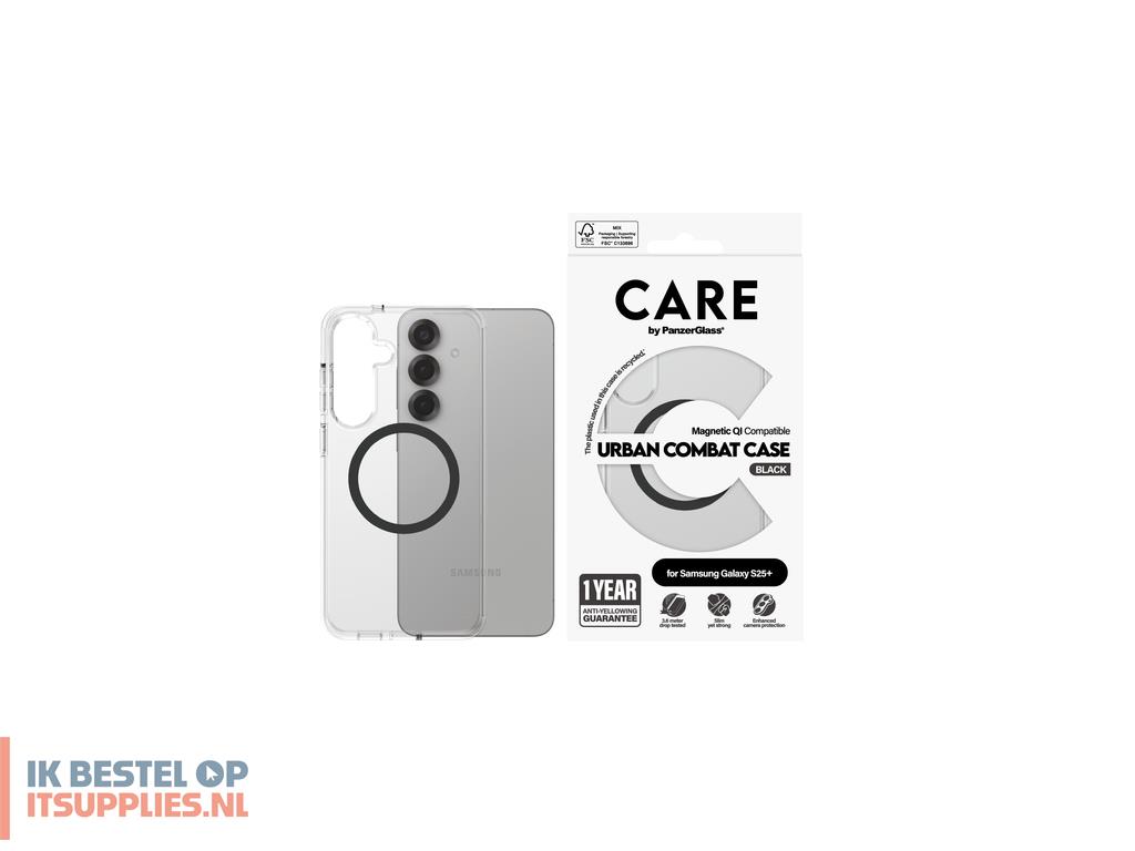 4813597-panzerglass_care_by__urban_combat_case_transparent_w_black_qi_compatible_samsung_galaxy_s25_mobiele