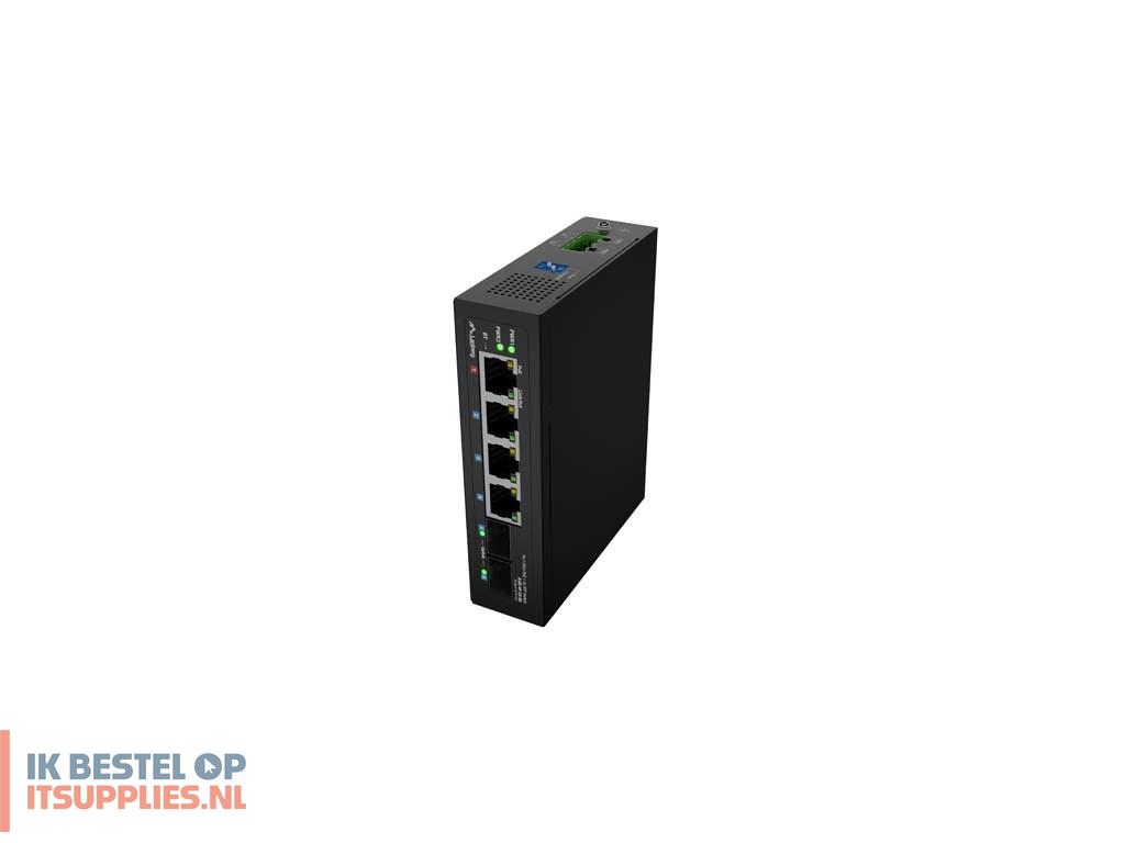 3028219-lanberg_ilge-4p-2s-90_netwerk-switch_unmanaged_fast_ethernet_10100_power_over_ethernet_poe_1u_zwart