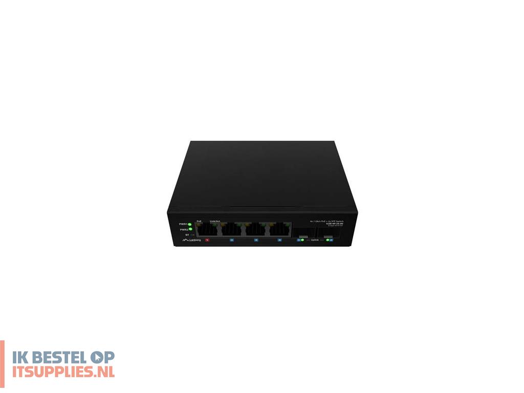 3031063-lanberg_ilge-4p-2s-90_netwerk-switch_unmanaged_fast_ethernet_10100_power_over_ethernet_poe_1u_zwart
