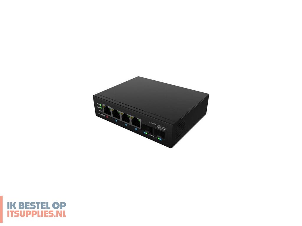 3032844-lanberg_ilge-4p-2s-90_netwerk-switch_unmanaged_fast_ethernet_10100_power_over_ethernet_poe_1u_zwart