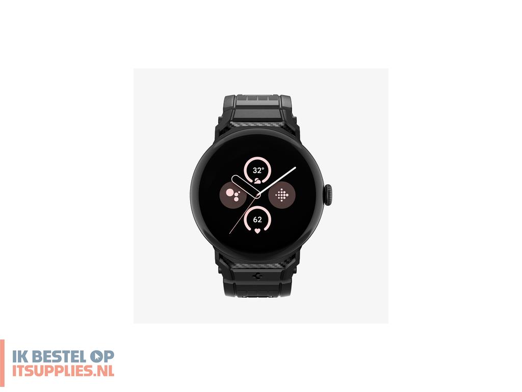 4544650-refurbished_spigen_pixel_watch_3_41mm_band_zwart_thermoplastic_polyurethaan_tpu