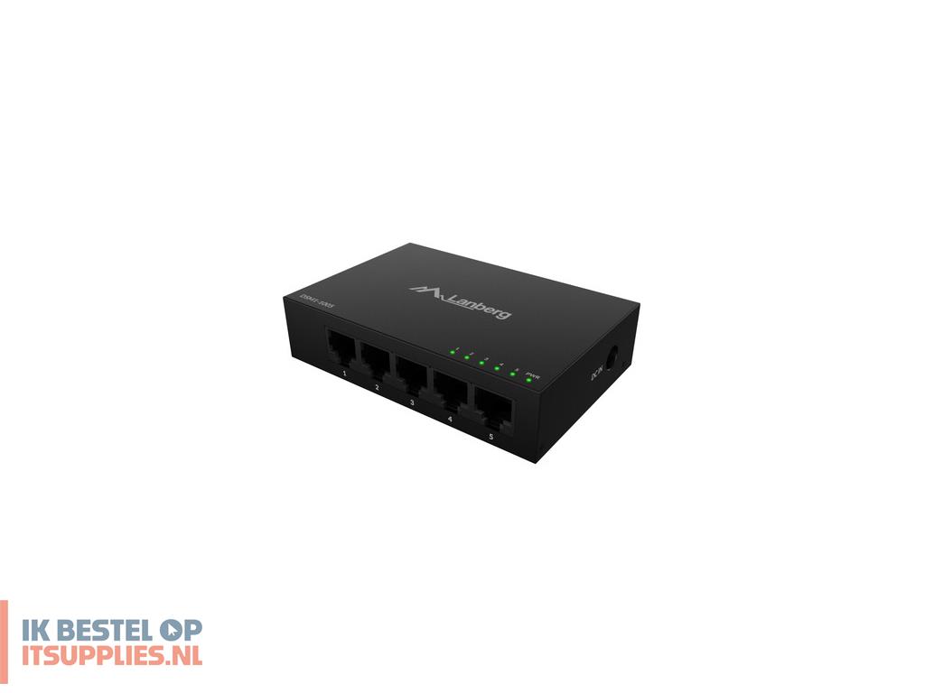 3029164-lanberg_dsm1-1005_netwerk-switch_unmanaged_gigabit_ethernet_101001000_desktop_zwart