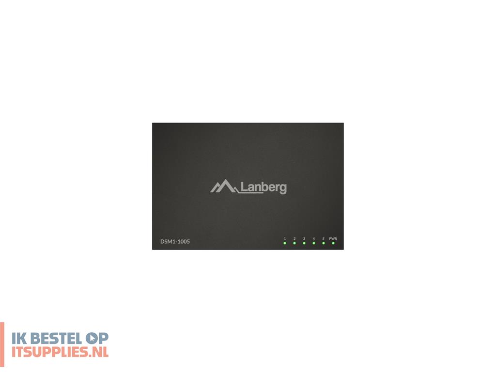 3032682-lanberg_dsm1-1005_netwerk-switch_unmanaged_gigabit_ethernet_101001000_desktop_zwart