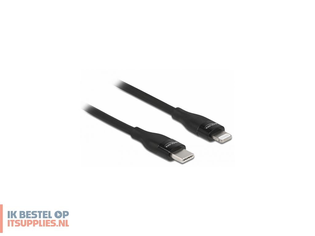 1545141-delock_86636_lightning-kabel_0-5_m_zwart