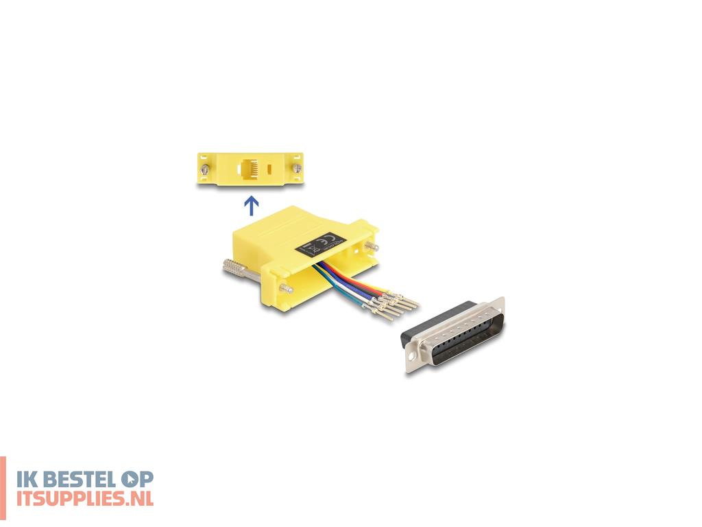 1735126-delock_67096_tussenstuk_voor_kabels_d-sub_25_rj12_geel