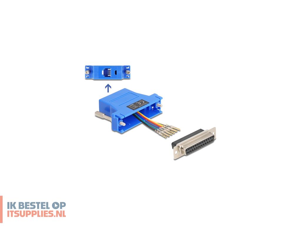 1936189-delock_67100_tussenstuk_voor_kabels_d-sub_25_rj12_blauw