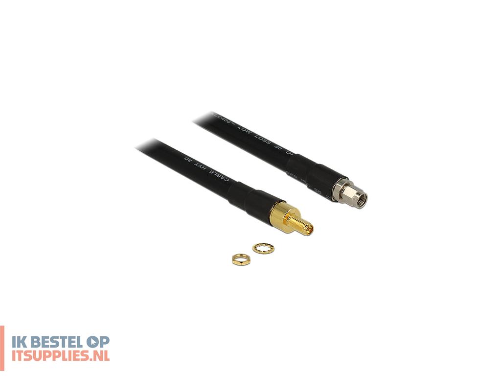 1617867-delock_13015_coax-kabel_cfd400-_llc400_3_m_rp-sma_zwart