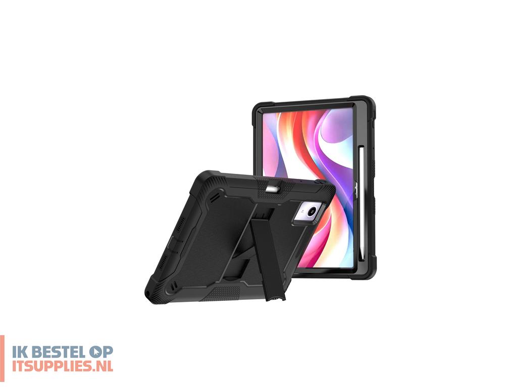 1554668-estuff_lenovo_tab_k12_tampa_defender_without_built-in_screen_protector_black_zwart