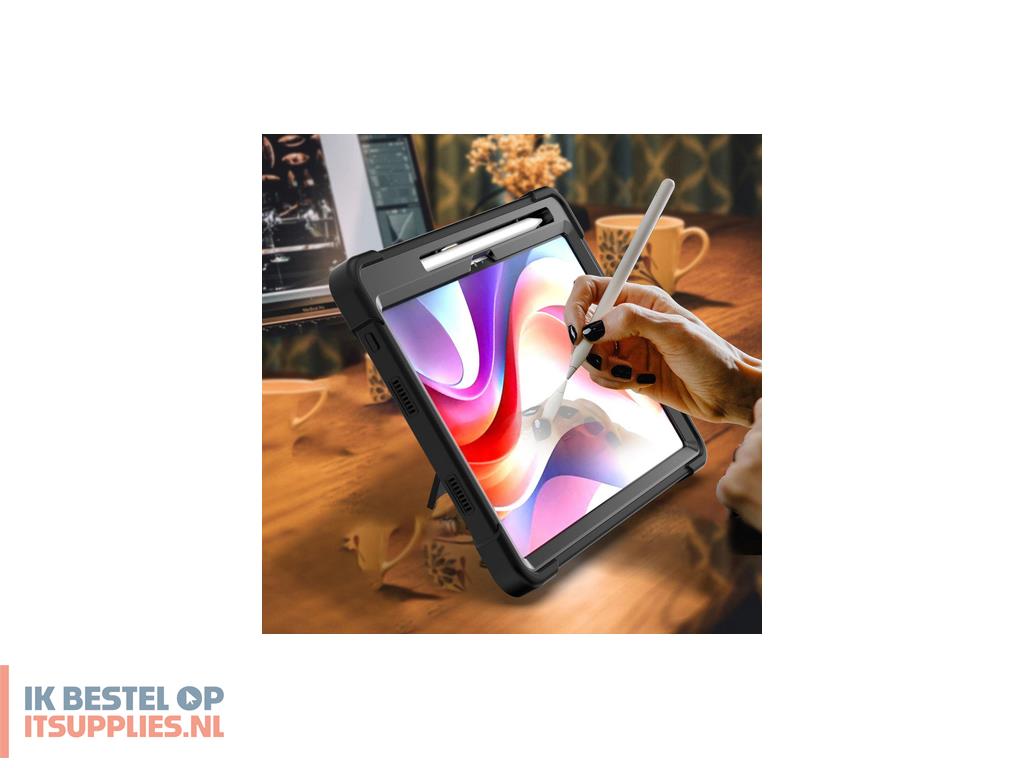 1559781-estuff_lenovo_tab_k12_tampa_defender_without_built-in_screen_protector_black_zwart