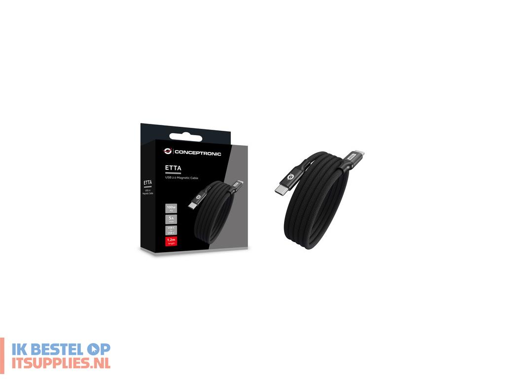 3022254-conceptronic_etta09b12_usb-kabel_usb_20_1-2_m_usb_c_0-48_gbits_100_w_zwart