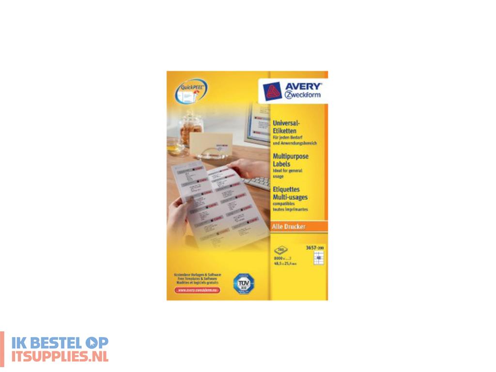 4955371-avery_3657-200_etiket_wit_8000_stuks