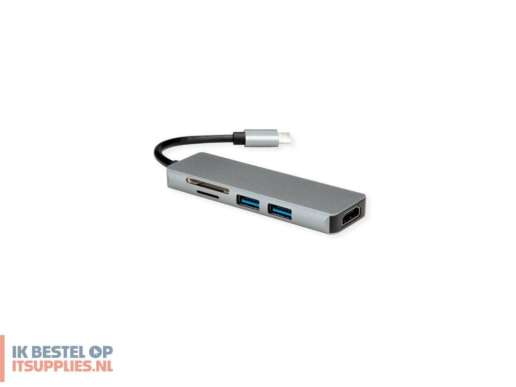 1834825-roline_12021019_laptop_dock_poortreplicator_bedraad_usb_32_gen_1_31_gen_1_type-c_zilver