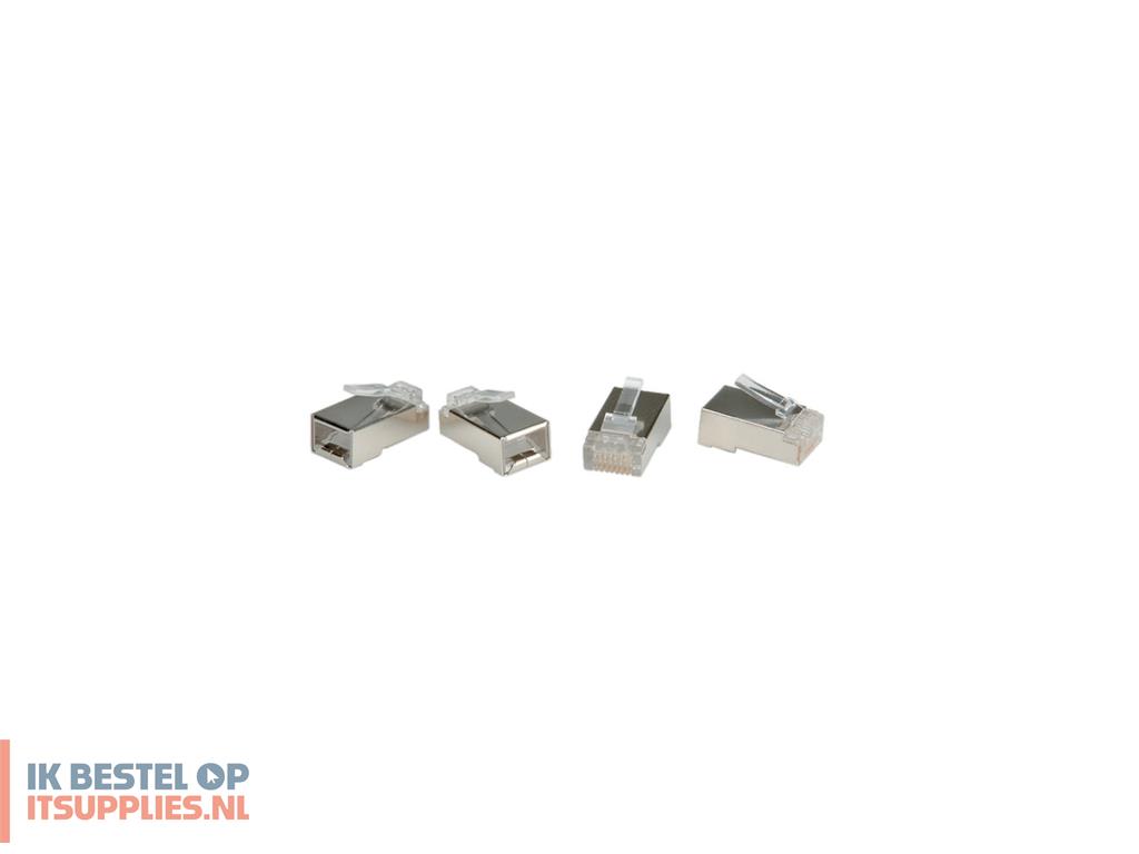 3200974-roline_cat6_modular_plug-_shielded-_for_stranded_wire_10_pcs_transparant