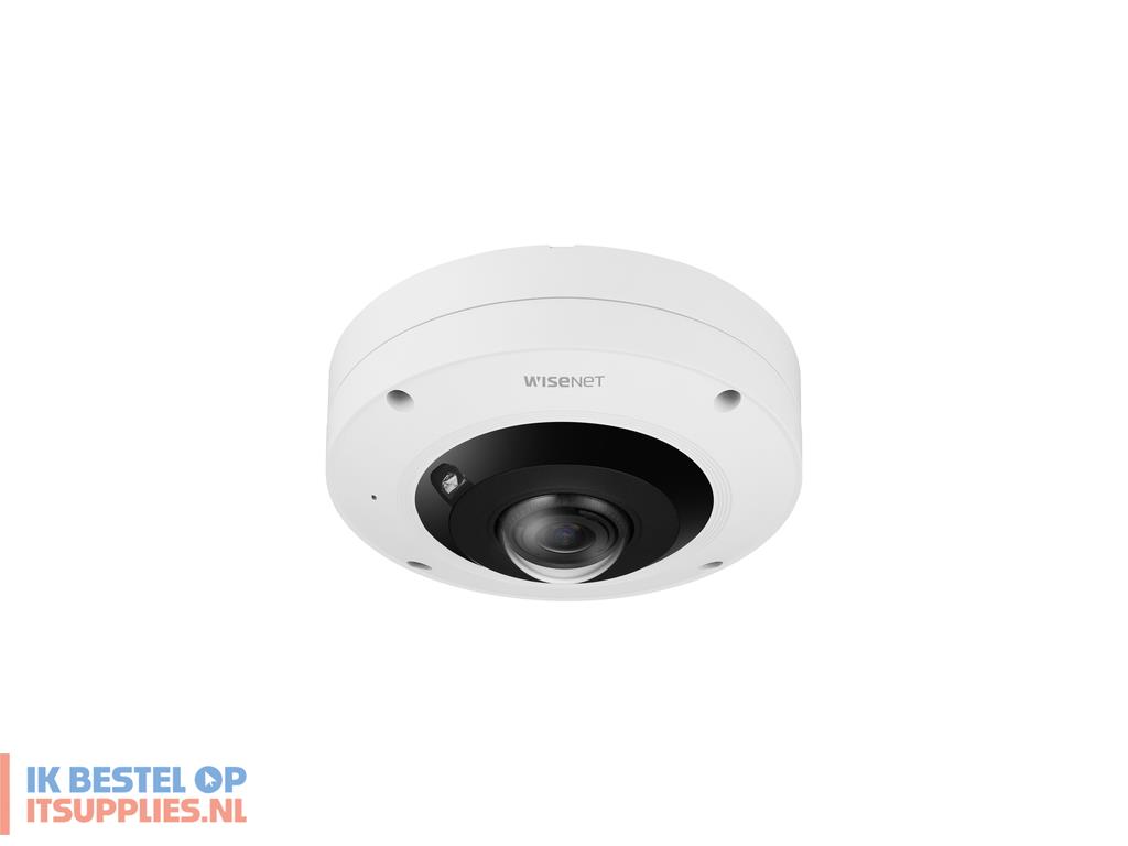 3040184-hanwha_xnf-9013rv_bewakingscamera_dome_ip-beveiligingscamera_binnen_buiten_3008_x_3008_pixels_plafondmuur