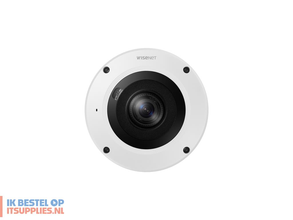 3047300-hanwha_xnf-9013rv_bewakingscamera_dome_ip-beveiligingscamera_binnen_buiten_3008_x_3008_pixels_plafondmuur