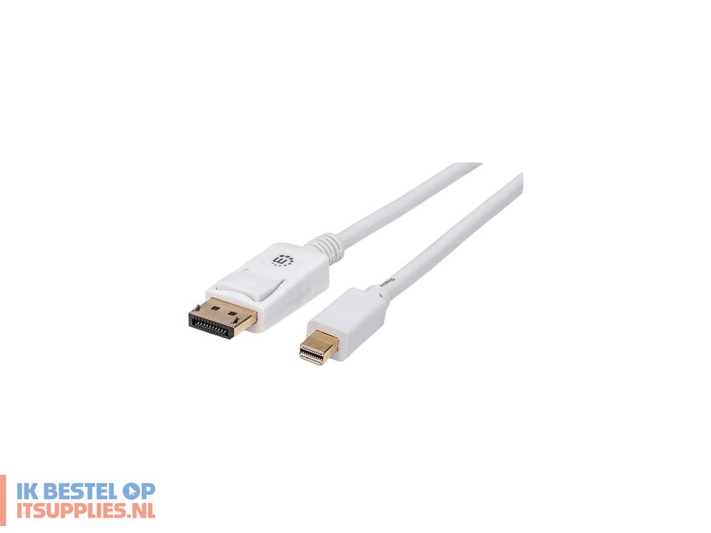 1519826-manhattan_324830_displayport_kabel_3_m_mini_displayport_wit