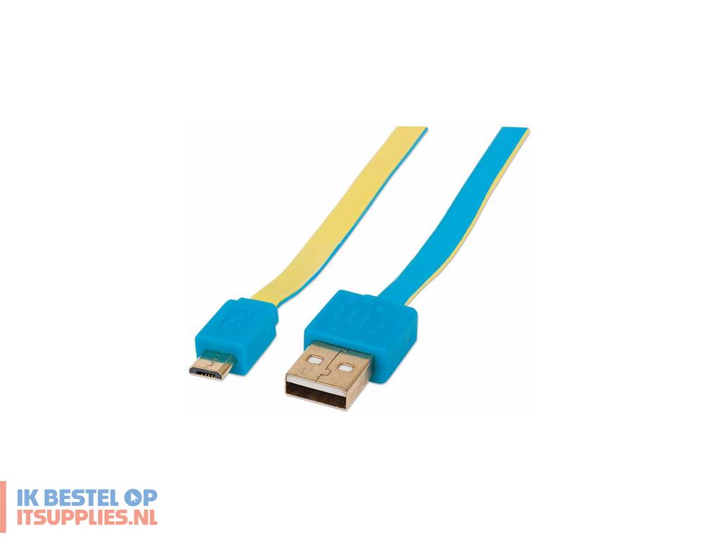 1522172-manhattan_391436_usb-kabel_usb_20_1_m_usb_a_micro-usb_b_blauw-_geel