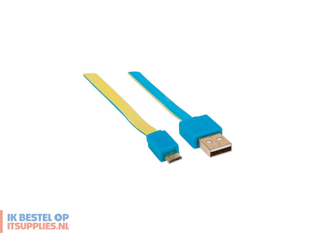 1525234-manhattan_391436_usb-kabel_usb_20_1_m_usb_a_micro-usb_b_blauw-_geel