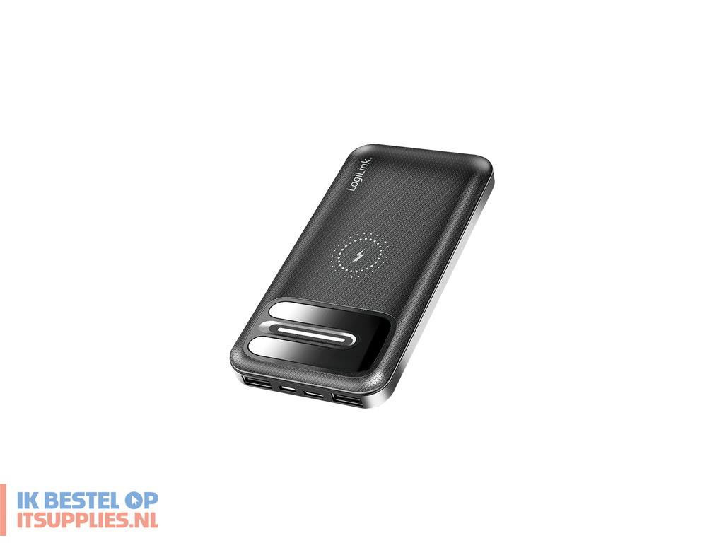 3138112-logilink_pa0305_powerbank_lithium-polymeer_lipo_8000_mah_draadloos_opladen_zwart
