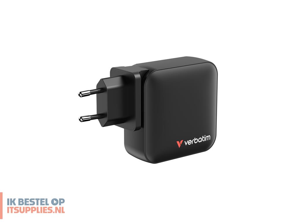 0255972-verbatim_mini_gan_charger_165w_universeel_zwart_ac_snel_opladen_binnen