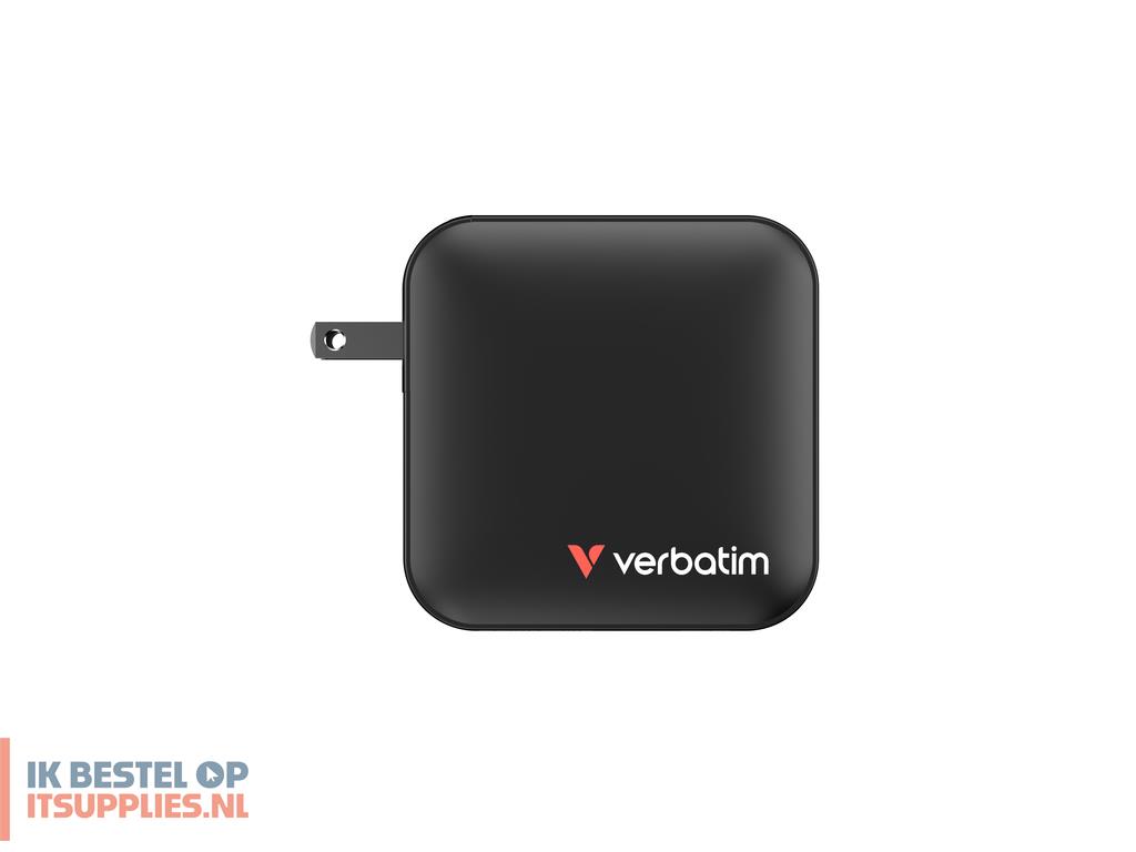 0259125-verbatim_mini_gan_charger_165w_universeel_zwart_ac_snel_opladen_binnen