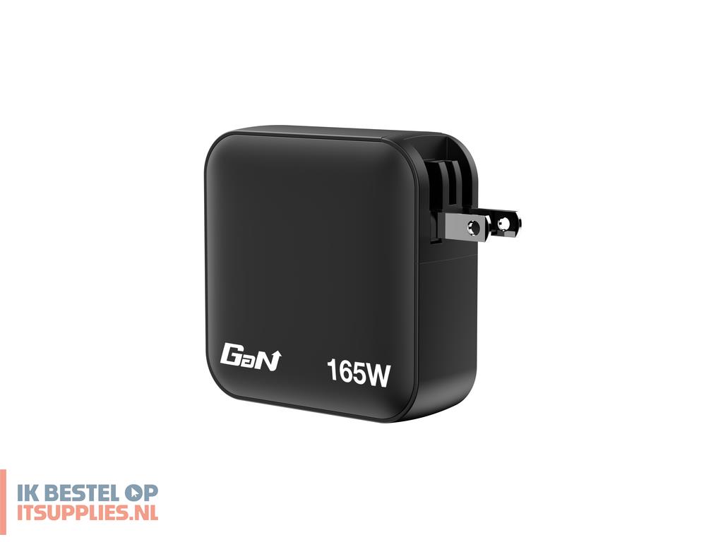 0303365-verbatim_mini_gan_charger_165w_universeel_zwart_ac_snel_opladen_binnen