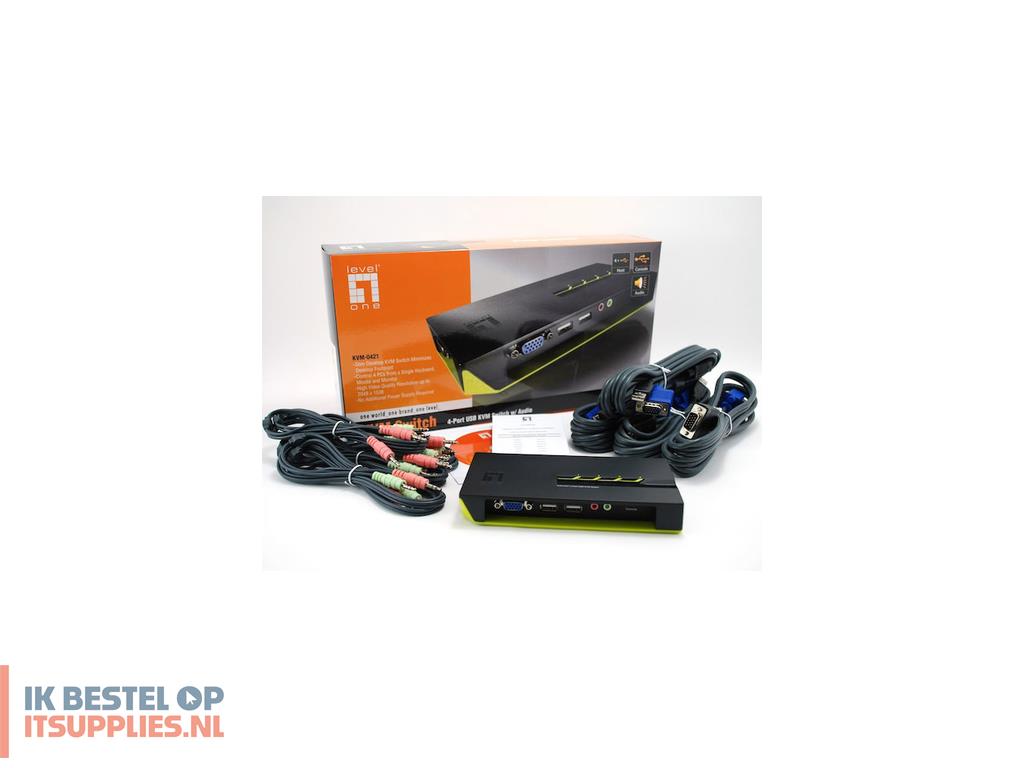0715586-levelone_kvm-0421_kvm-switch_zwart-_groen