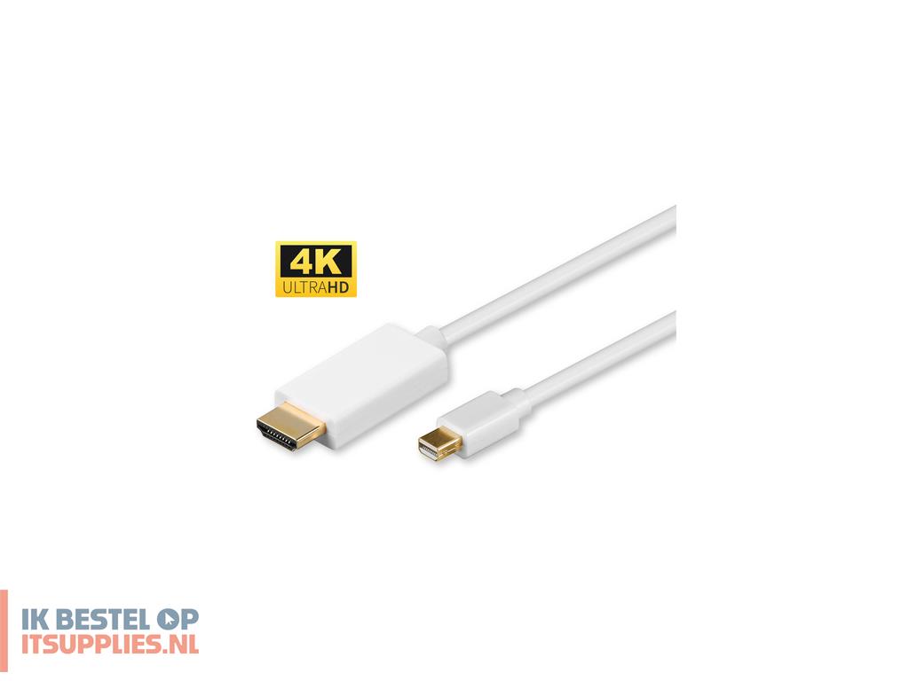 0453768-microconnect_mdphdmi3-4k_video_kabel_adapter_3_m_mini_displayport_hdmi_type_a_standaard_wit
