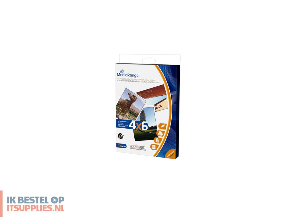3052076-mediarange_mrink104_pak_fotopapier_wit_hoogglans