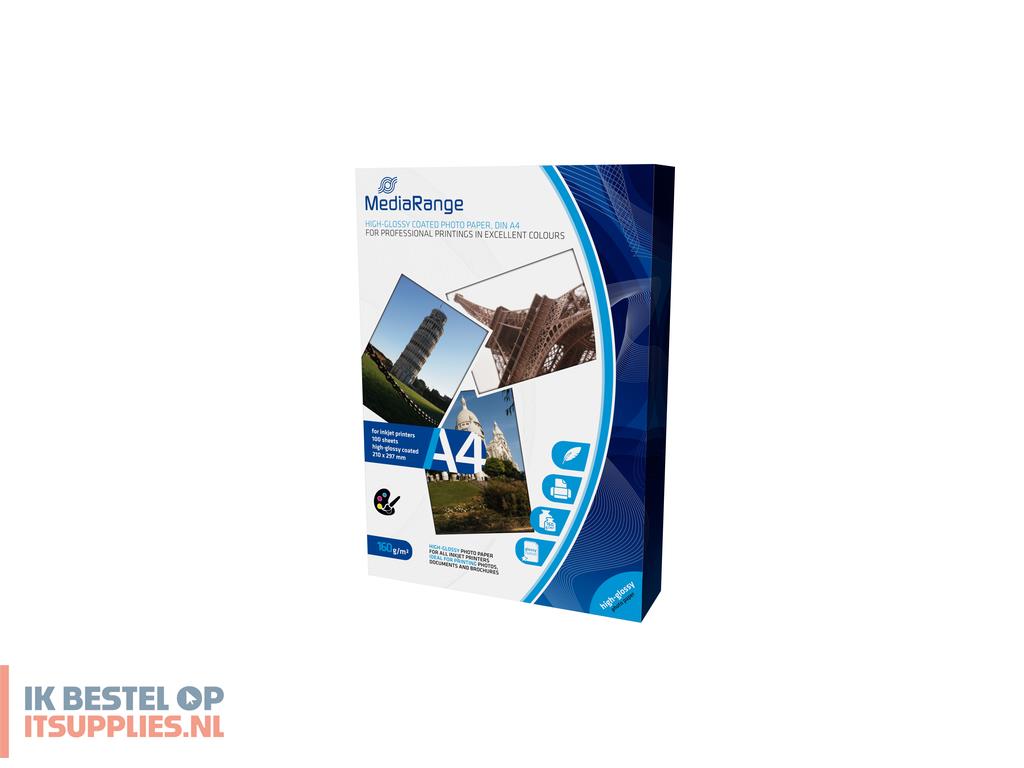 0055265-mediarange_mrink105_pak_fotopapier_a4_wit_hoogglans