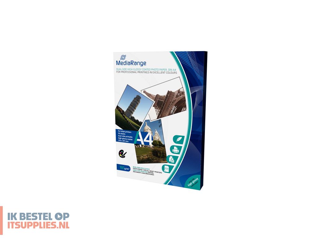 1649431-mediarange_mrink108_pak_fotopapier_a4_wit_hoogglans