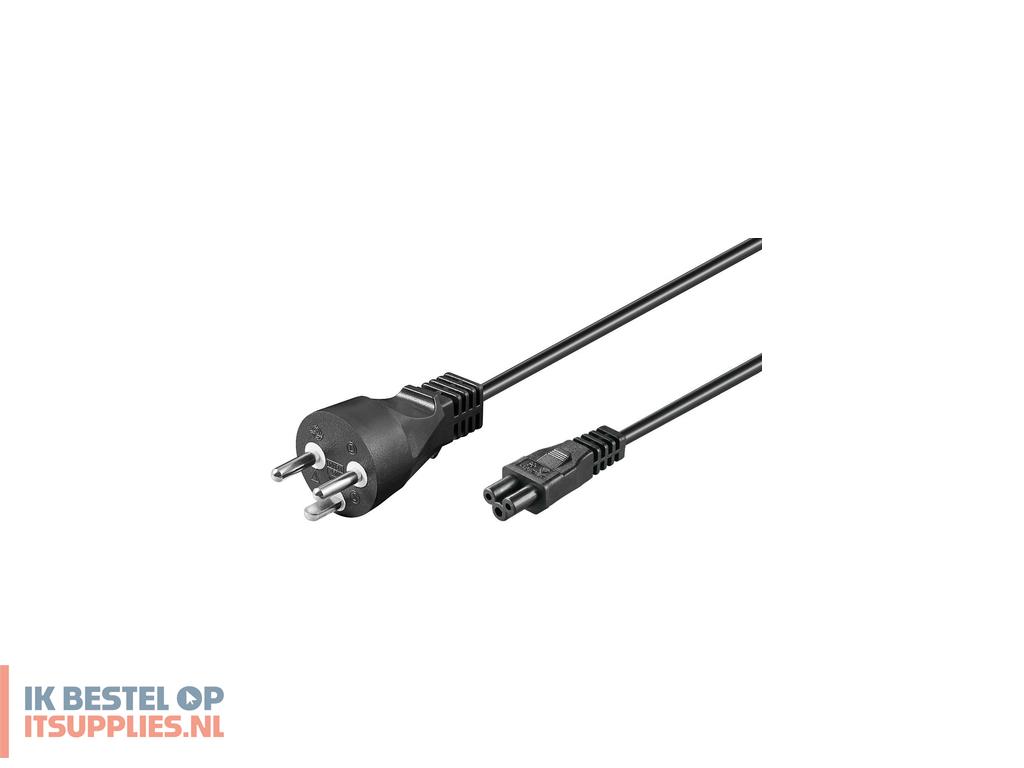 0428641-microconnect_pe120805_electriciteitssnoer_zwart_0-5_m_netstekker_type_k_c5_stekker