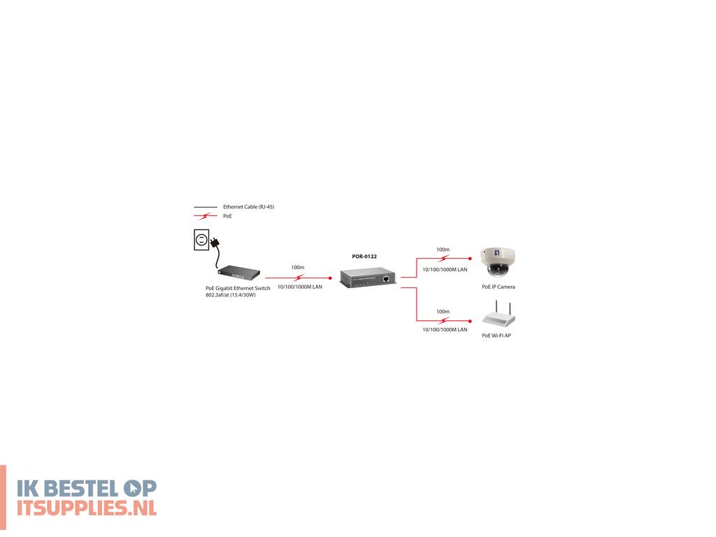 5305824-levelone_por-0122_netwerkextender_netwerkrepeater_zwart