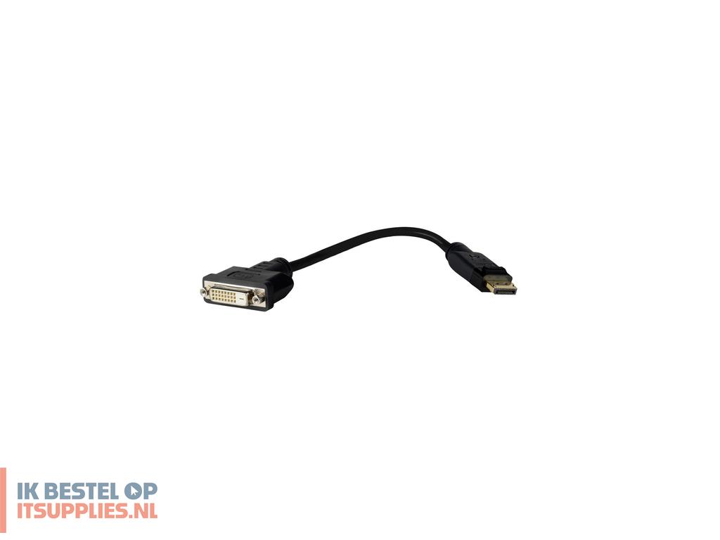 5155638-vivolink_prodpadapdvi_video_kabel_adapter_0-2_m_displayport_dvi-d_zwart
