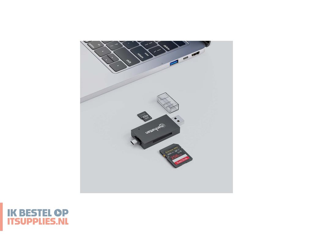 1517930-manhattan_102735_geheugenkaartlezer_usb_32_gen_1_31_gen_1_type-atype-c_zwart-_transparant