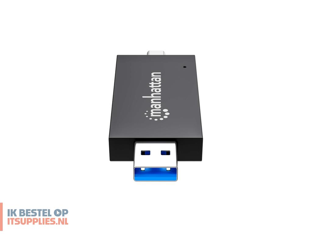 1521432-manhattan_102735_geheugenkaartlezer_usb_32_gen_1_31_gen_1_type-atype-c_zwart-_transparant