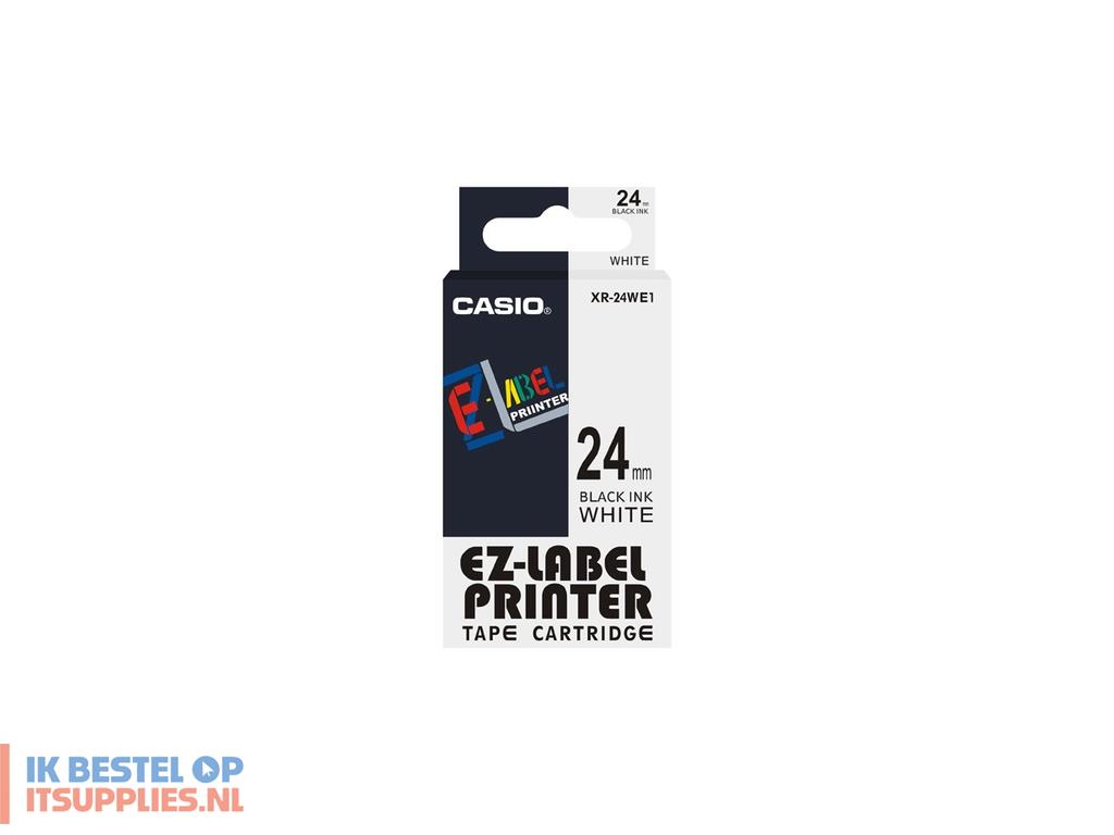 0119003-casio_xr-24we1_labelprinter-tape_zwart_op_wit