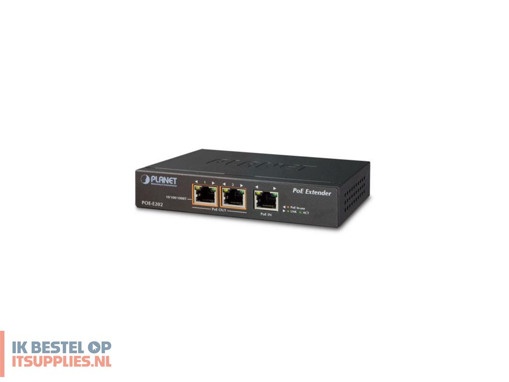3417185-planet_poe-e202_netwerkextender_netwerkzender_-ontvanger_zwart_10-_100-_1000_mbits
