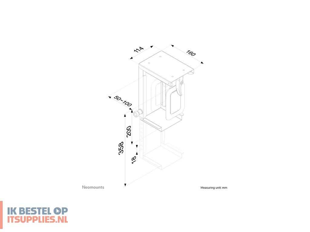 2425137-neomounts_cpu-d075black_cpu-houder_bureau-gemonteerde_cpu-houder_zwart