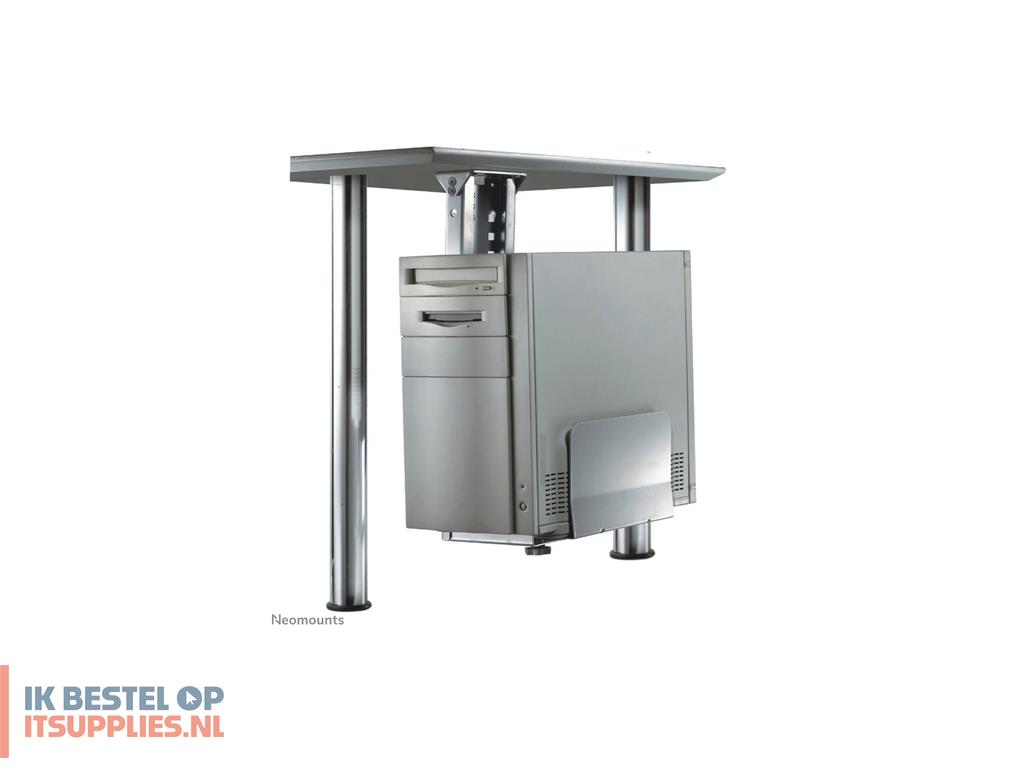 1640610-neomounts_cpu-d200silver_cpu-houder_bureau-gemonteerde_cpu-houder_zilver