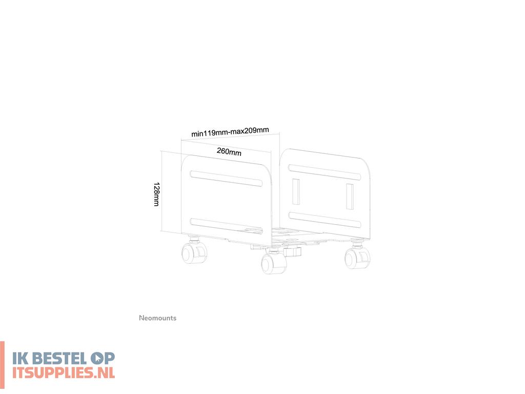 0737148-neomounts_cpu-m100black_cpu-houder_cpu-houderwagentje_zwart