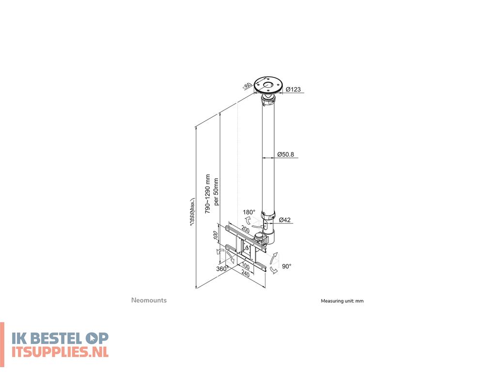 5020217-neomounts_fpma-c100_bevestiging_voor_signage-beeldschermen_76-2_cm_30_zwart