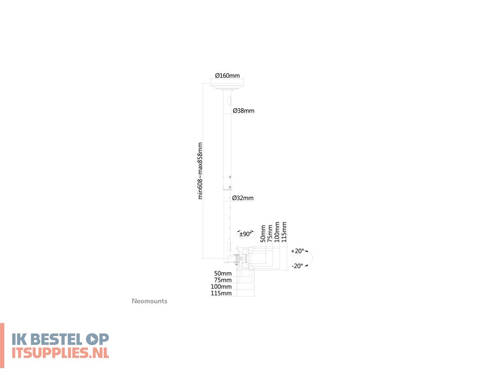 2041618-neomounts_fpma-c050silver_bevestiging_voor_signage-beeldschermen_76-2_cm_30_zilver