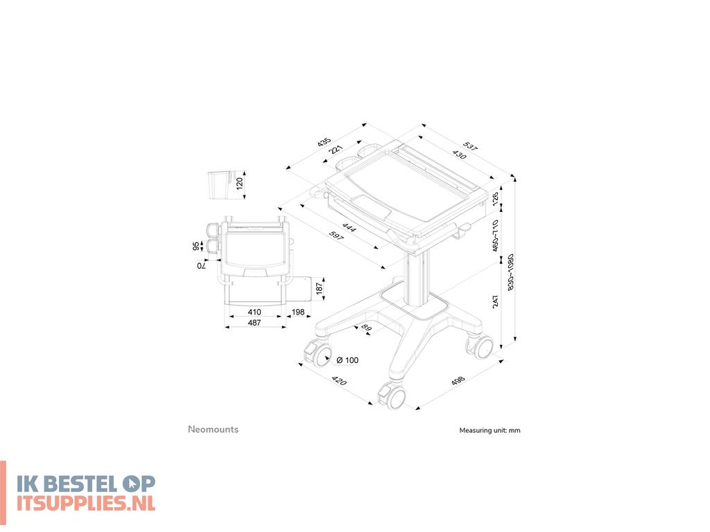 3725792-neomounts_med-m200_multimediawagen_-steun_wit_laptop_multimediawagentje