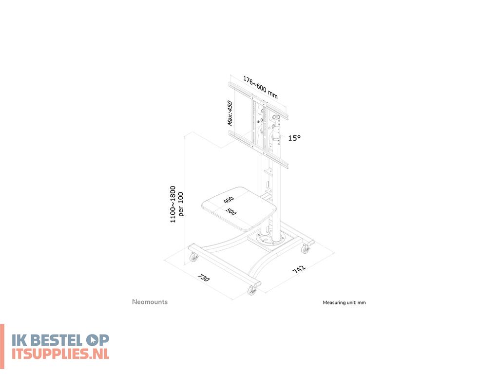 0524054-neomounts_plasma-m1800e_bevestiging_voor_signage-beeldschermen_177-8_cm_70_zilver