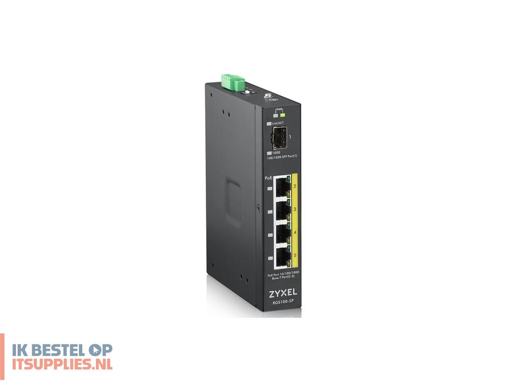 3051855-zyxel_rgs100-5p_unmanaged_l2_gigabit_ethernet_101001000_power_over_ethernet_poe_zwart