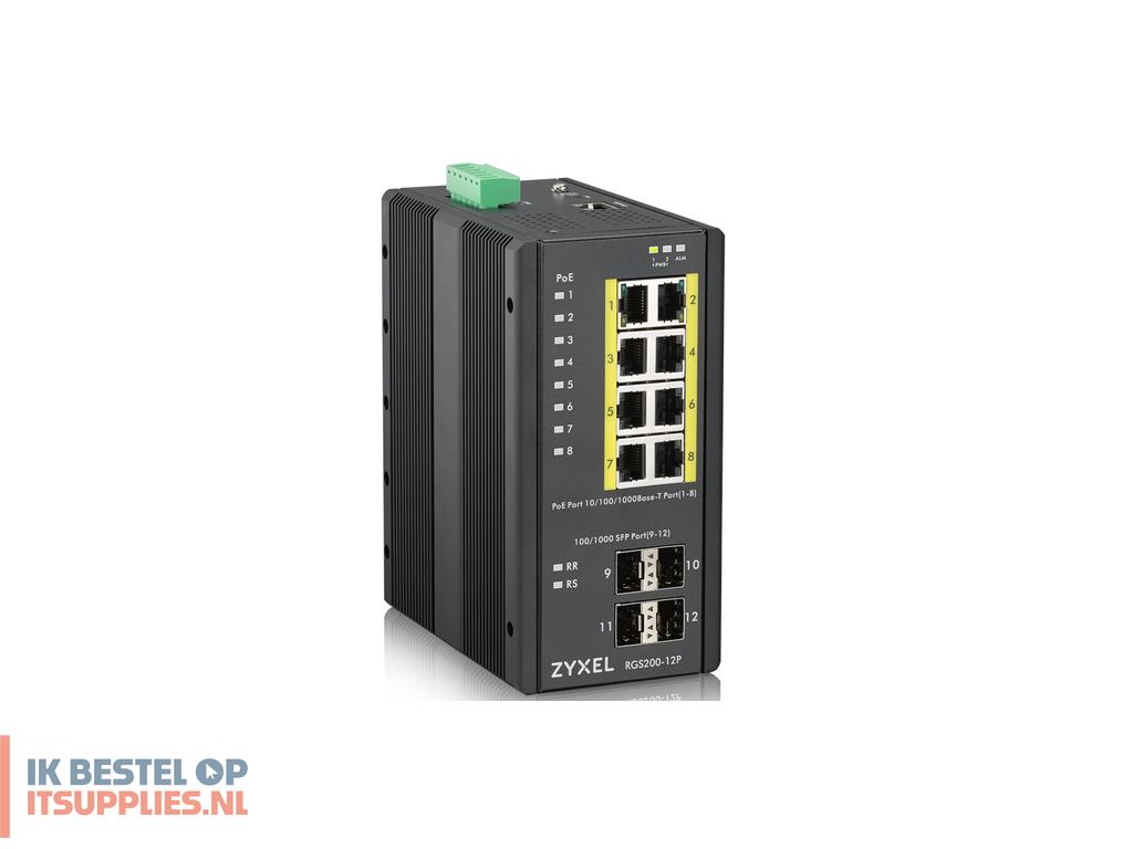 5329311-zyxel_rgs200-12p_managed_l2_gigabit_ethernet_101001000_power_over_ethernet_poe_zwart