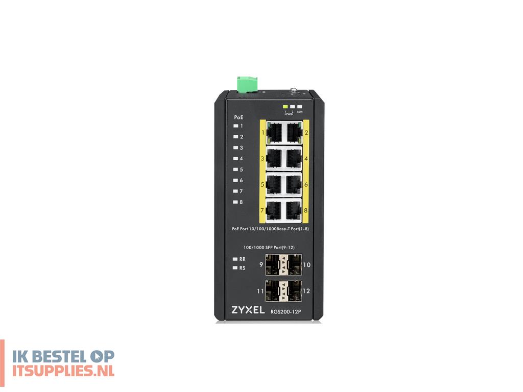 5333185-zyxel_rgs200-12p_managed_l2_gigabit_ethernet_101001000_power_over_ethernet_poe_zwart