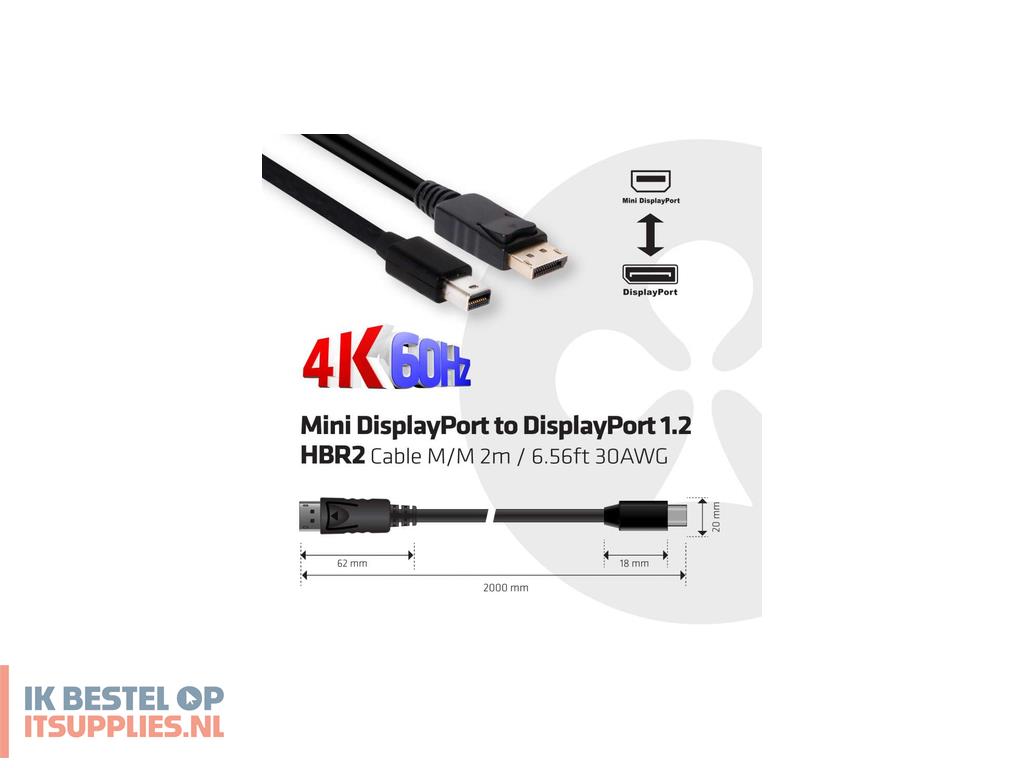 0545117-club3d_cac-2163_displayport_kabel_zwart