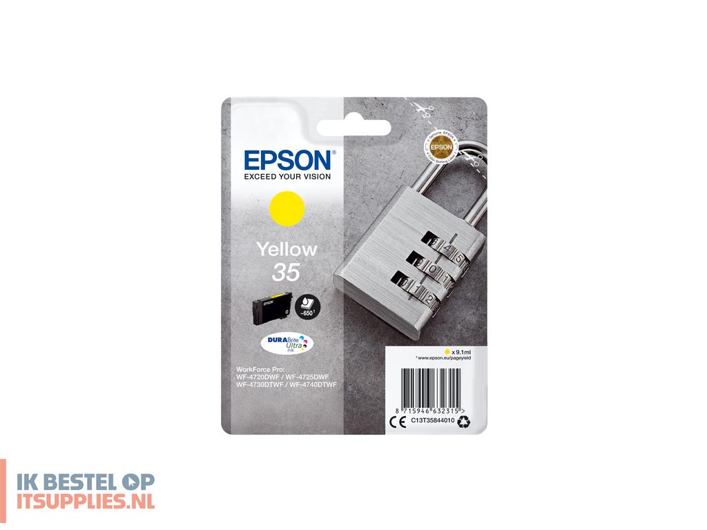 0037504-epson_padlock_c13t35844020_inktcartridge_1_stuks_origineel_normaal_rendement_geel